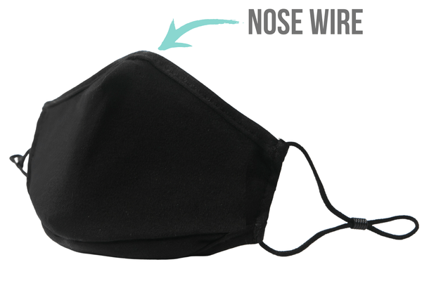 Cotton Face Mask - 3 Layer with Nose Wire