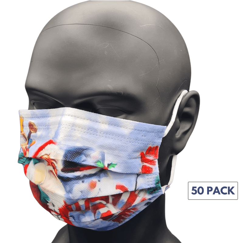 50 pack - Various Designs Disposable 3ply Face Masks