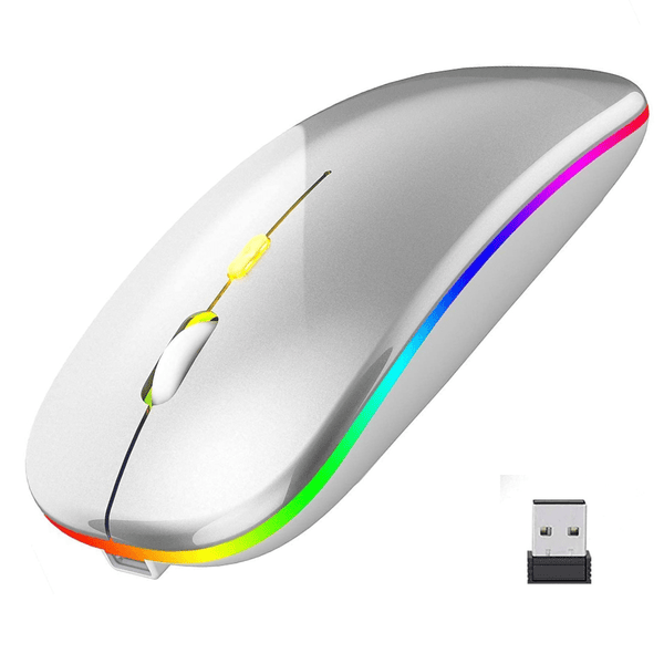 Slim LED Wireless Mouse (Silver)