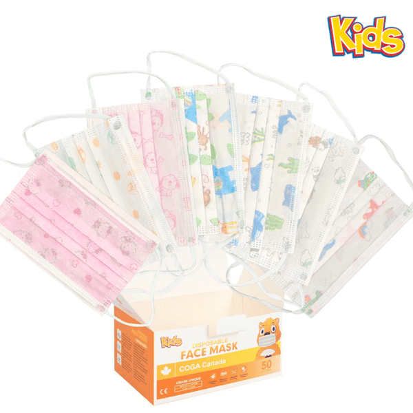 50 pack - KIDS! Disposable 3ply Face Masks